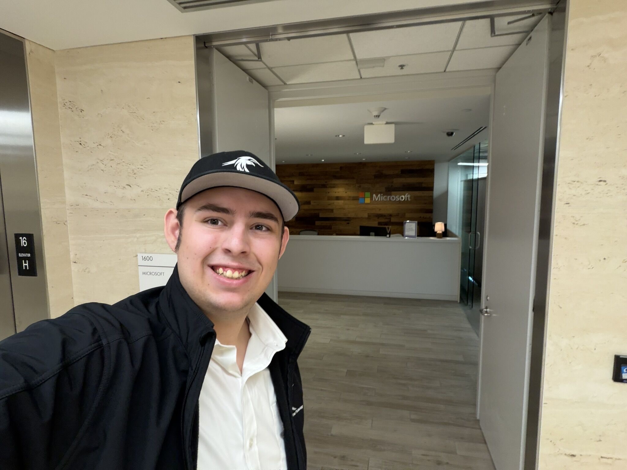 Adam Leveille during a professional technology visit.