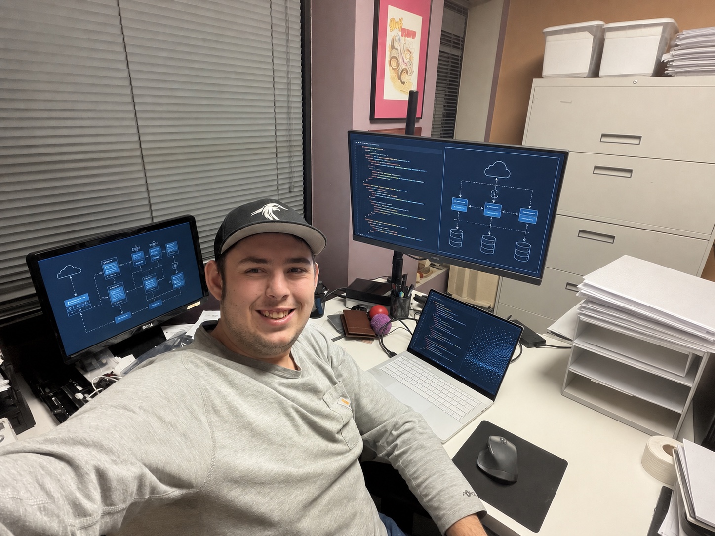 Adam Leveille working at an ALCO engineering workstation.