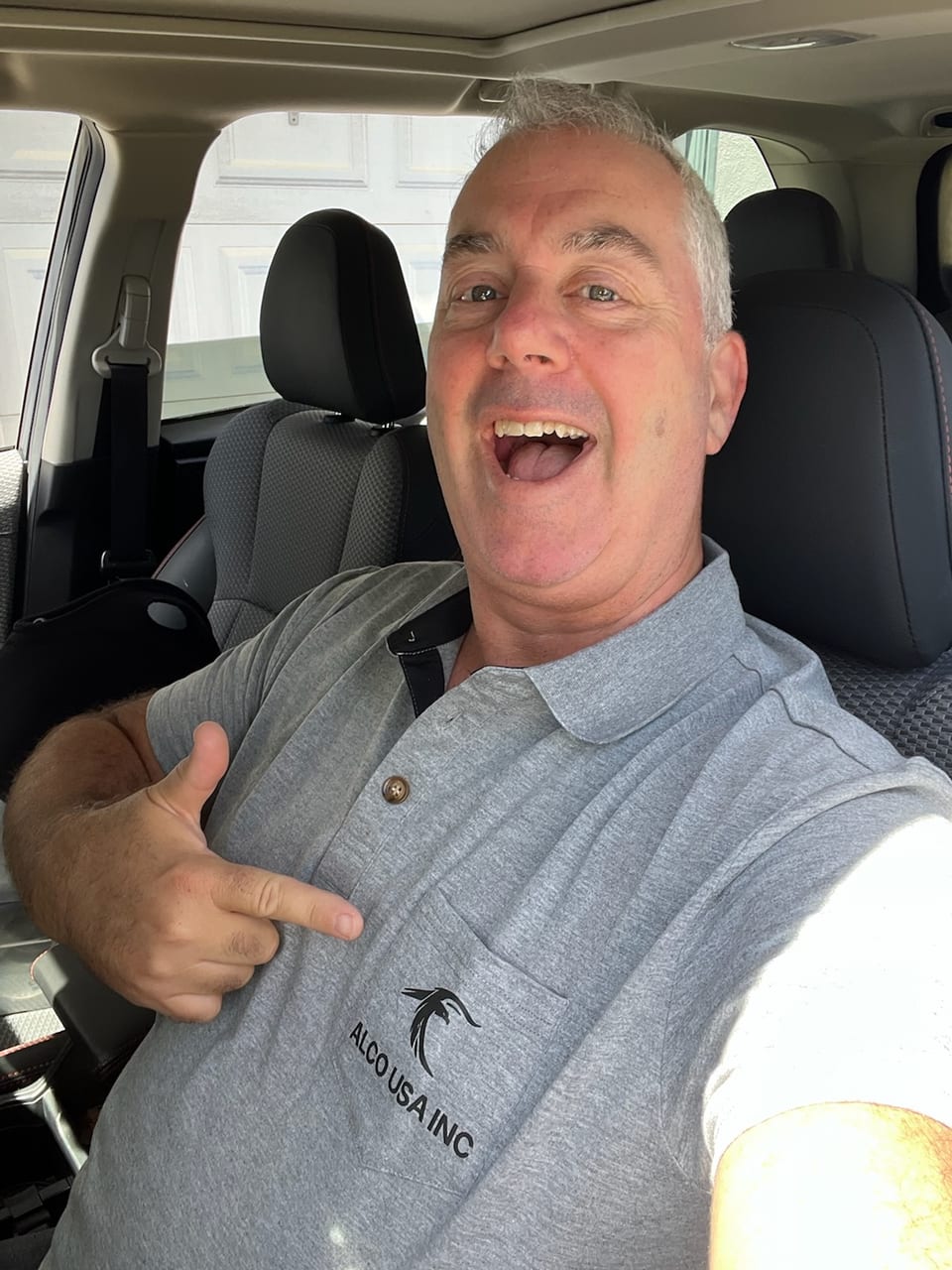 David Leveille wearing an ALCO USA shirt in 2025.