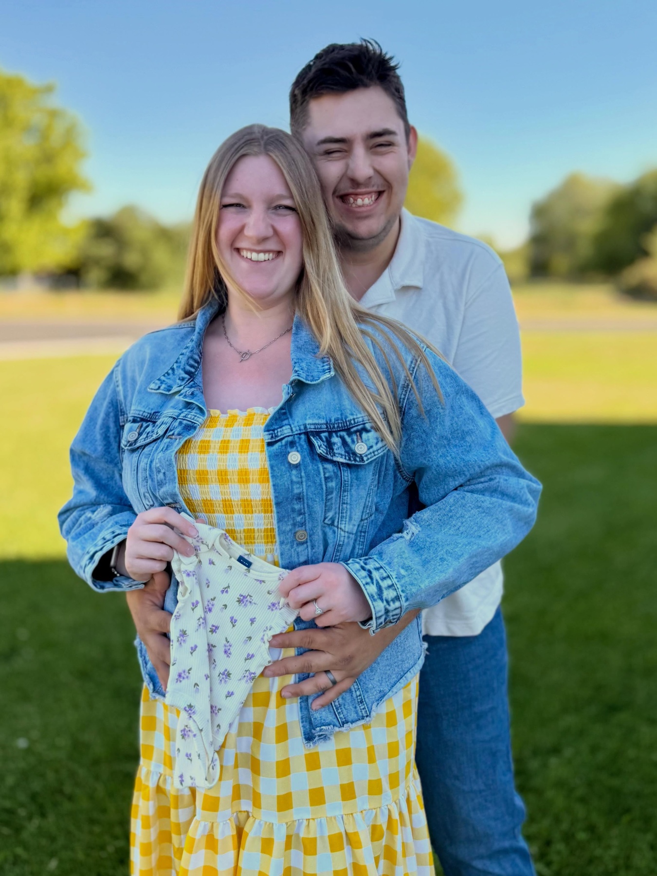 Adam and Carly Leveille celebrating a growing family.