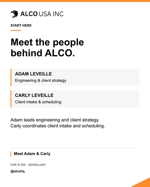 Meet the people behind ALCO.