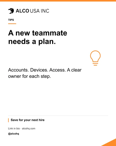 A new teammate needs a plan.