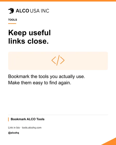 Keep useful links close.