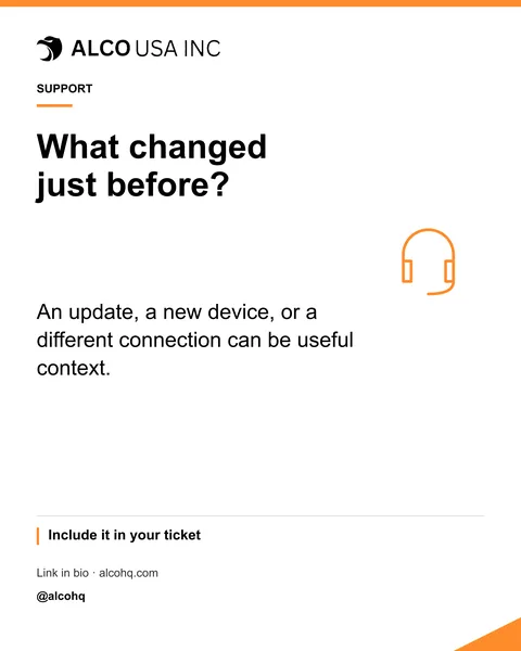 What changed just before?