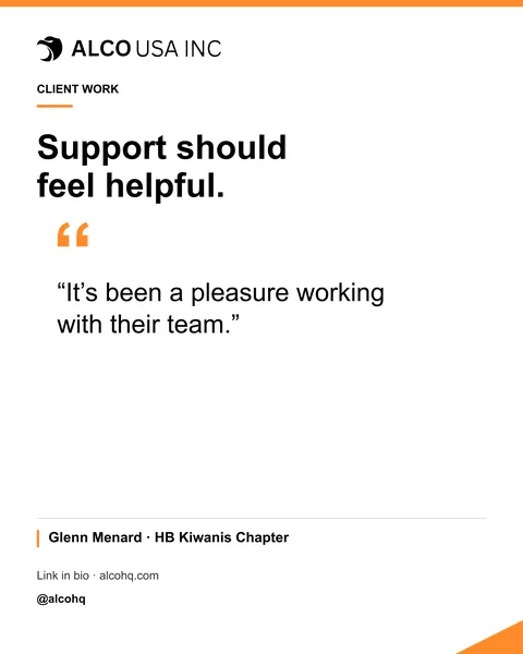 Support should feel helpful.