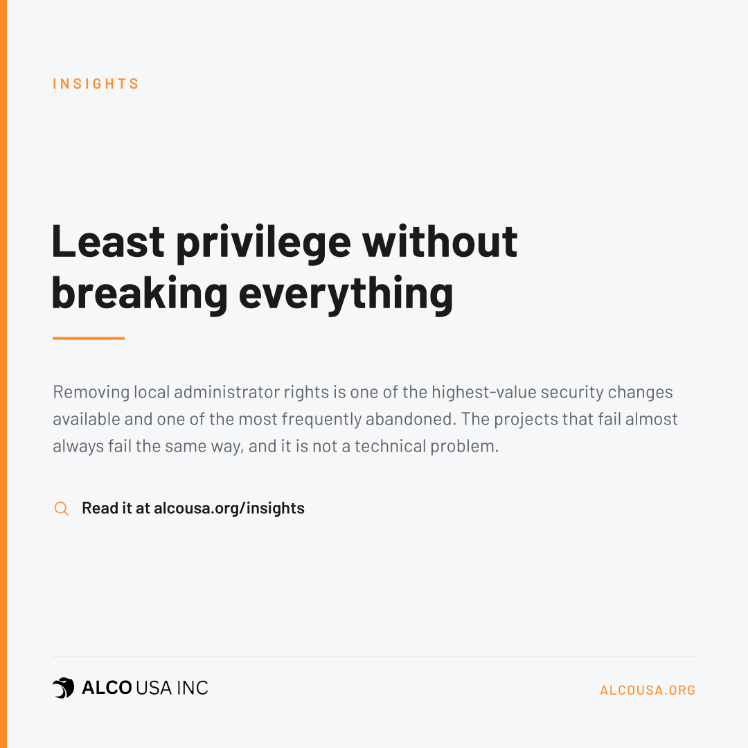 Least privilege without breaking everything