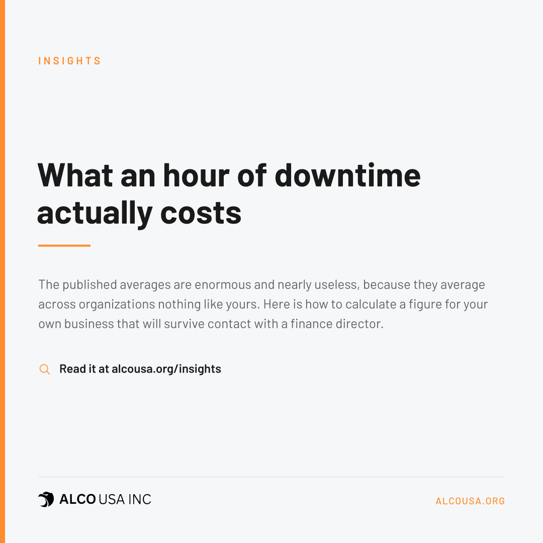 What an hour of downtime actually costs