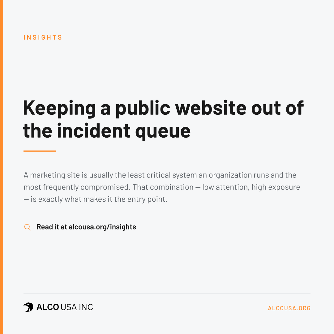 Keeping a public website out of the incident queue