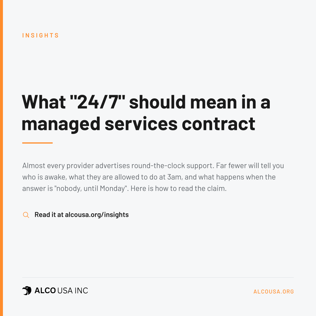 What "24/7" should mean in a managed services contract