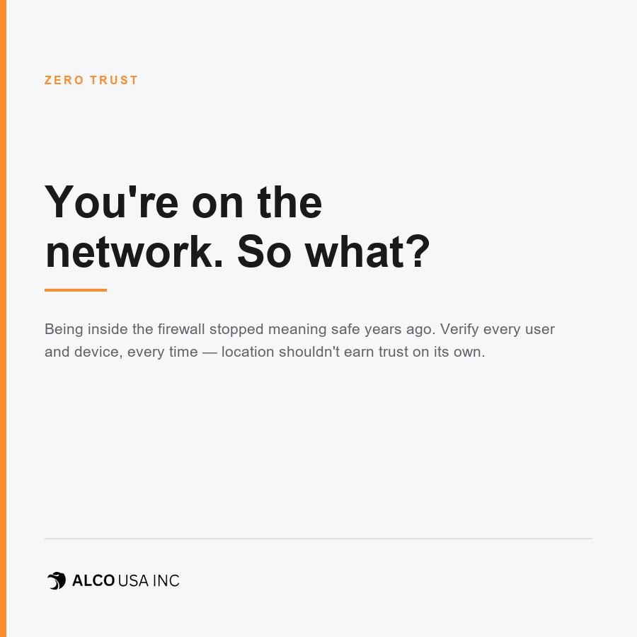 Zero trust for a business that isn't a tech company