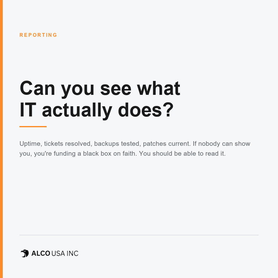 What good IT reporting should tell you
